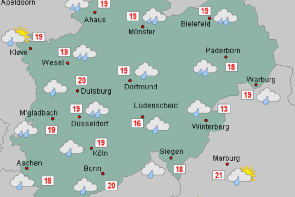 Kräftige Schauer und zum Teil auch Gewitter sind in den kommenden Tagen in NRW angesagt.