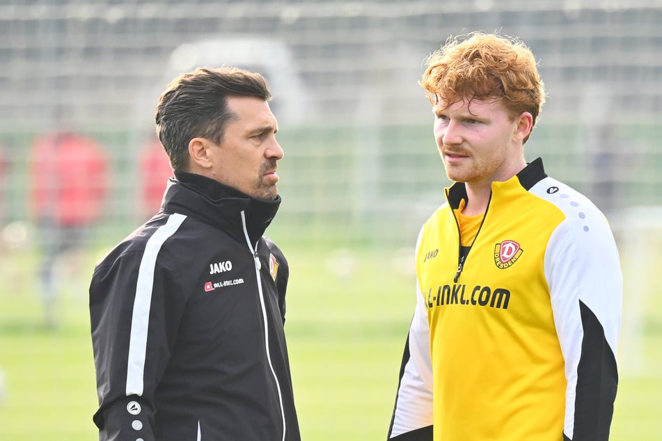 Verstehen sich blind und vertrauen sich: Dynamo-Coach Thomas Stamm (43, l.) und Robert Wagner (22, r.).