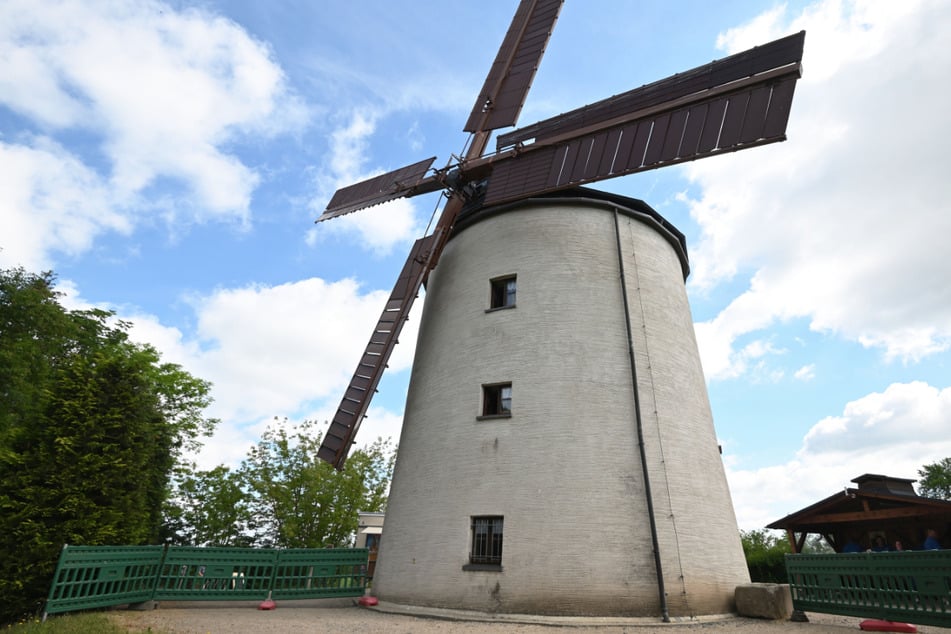 Die Windmühle in Syrau mahlte bis 1929 Getreide. Heute ist sie ein Ausstellungsstück.