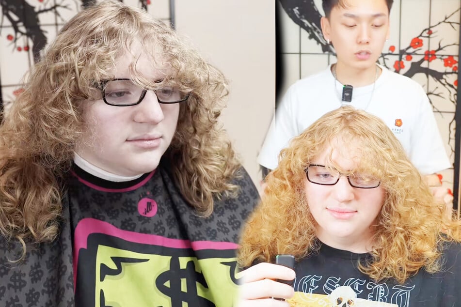 Lockenkopf hat Jahre niemanden mehr an seine Haare gelassen: Wie er den Friseur-Salon verlässt, ist der Hammer