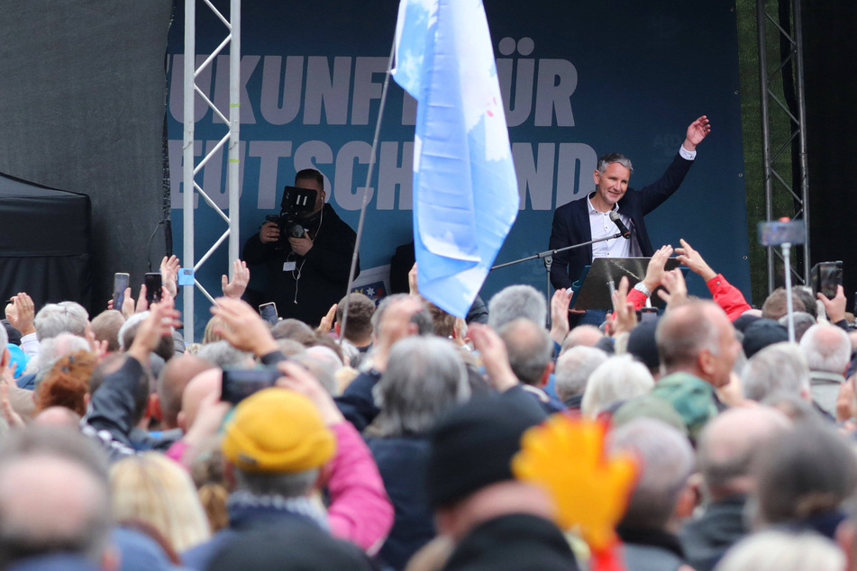 1000 Anhänger der AfD hatten sich in Erfurt versammelt.