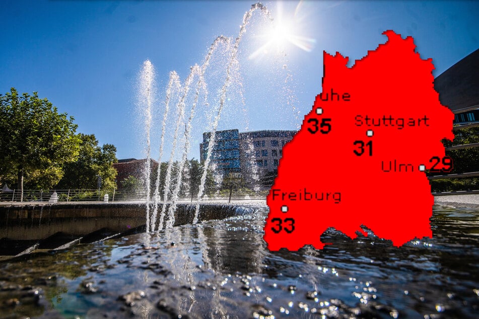 Laut DWD kommt es bei gefühlten 40 Grad zu einer extremen Wärmebelastung im Südwesten.