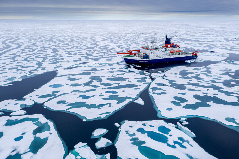 Das Forschungsschiff "Polarstern" war über ein Jahr in der Arktis unterwegs.