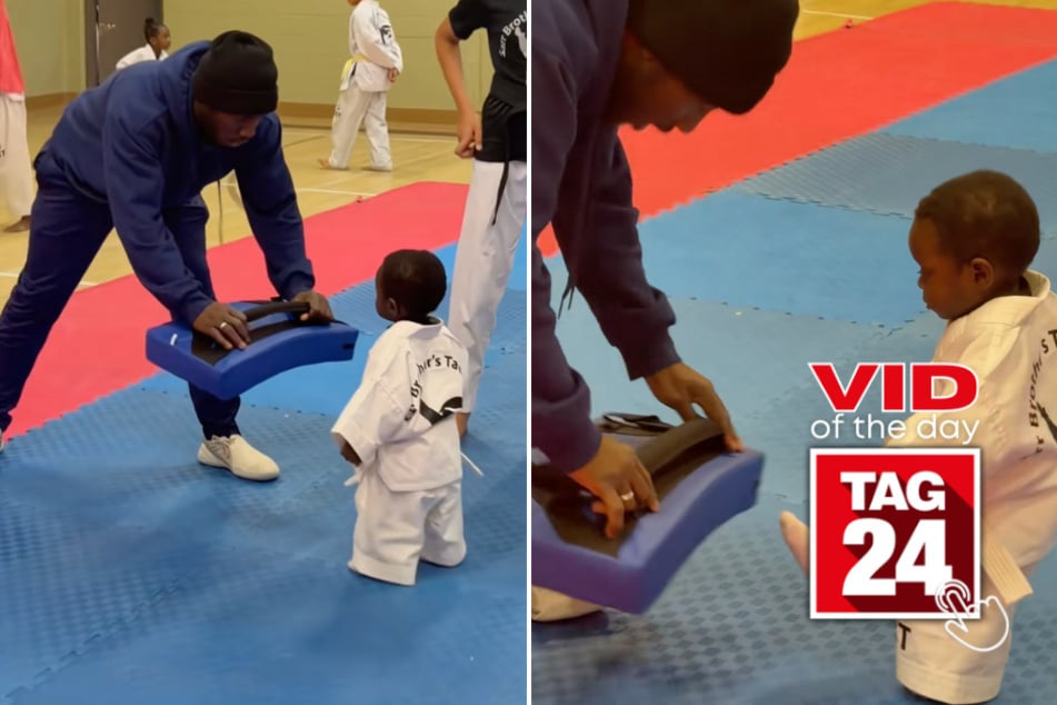 Viral Video of the Day for April 28, 2026: Tiny toddler shows off adorable martial arts moves