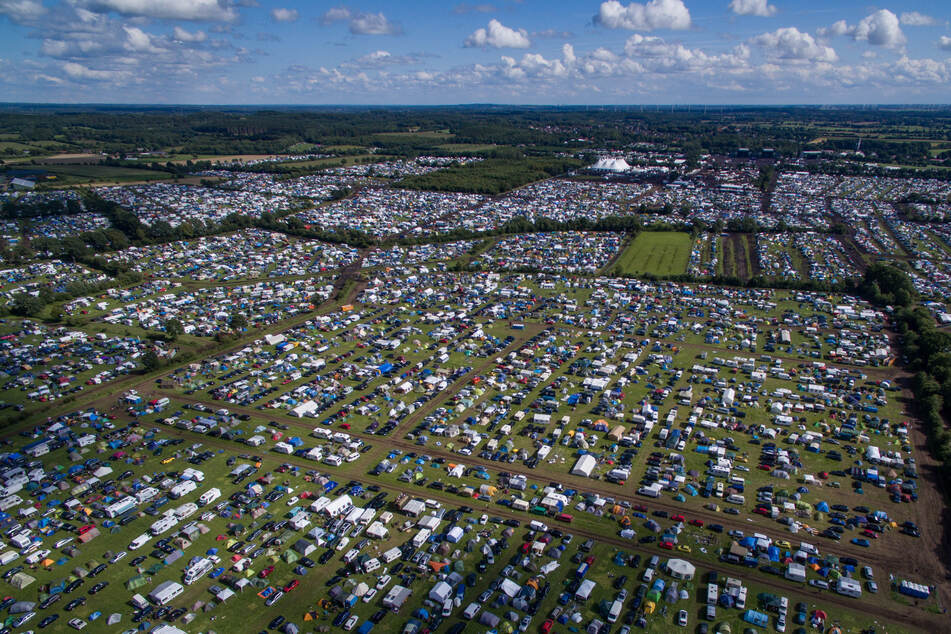 Blick auf der Festivalgelände des Wacken Open Air.