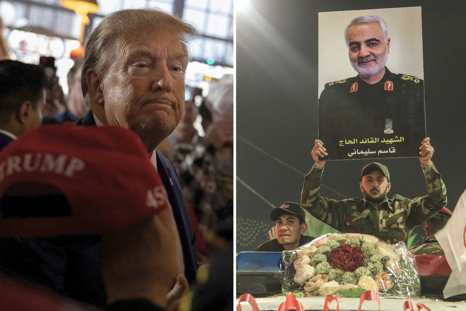 A Tehran court has found Donald Trump (l.) and the US government guilty of assassinating top general Iranian Qasem Soleimani in 2020.