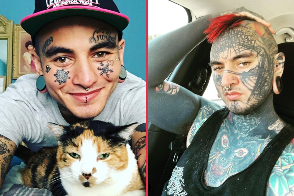 Tattoo-obsessed Uber driver reveals head-to-toe transformation