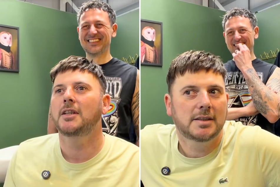 Arron ist völlig baff. Für ihn ist die Person im Spiegel jemand anderes als er selbst.