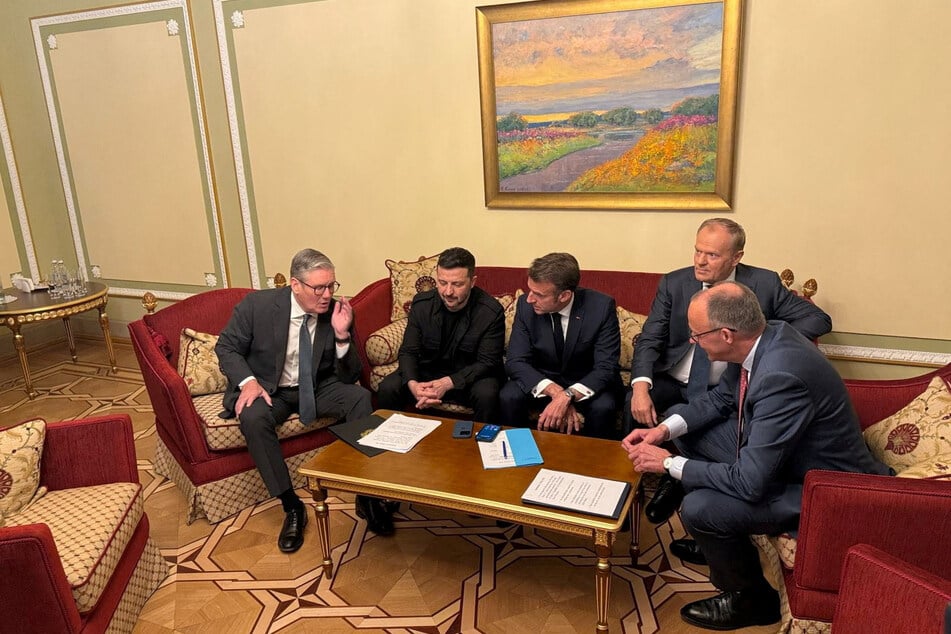 Leaders from Britain, France, Poland, and Germany visited Kyiv on Saturday to discuss the war.