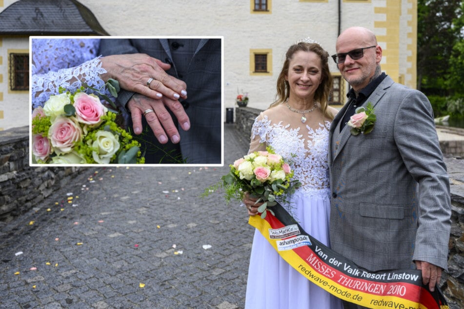 Chemnitz: Nach 40 Jahren wieder vereint: Ex-Schönheitskönigin heiratet ihre Jugendliebe im Schloss