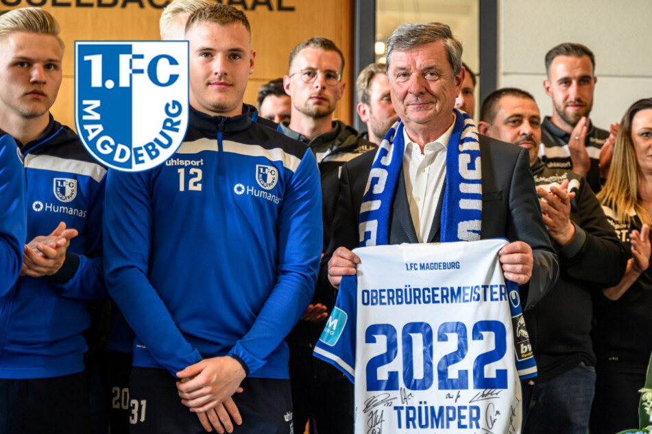 Nach Aufstieg und Meisterschaft: 1. FC Magdeburg trägt sich ins Goldene Buch ein