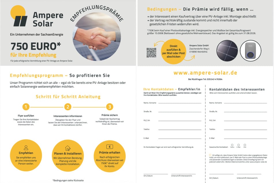 Jetzt Flyer downloaden, weiterempfehlen und einen 750 Euro Bonus sichern.