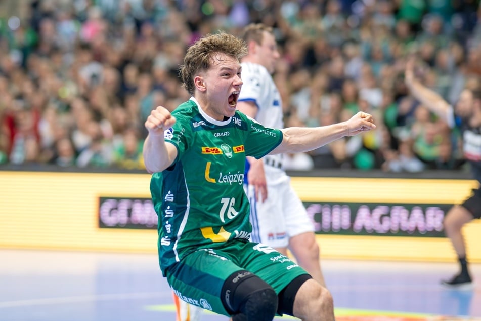 Tom Koschek (19), der im vergangenen Sommer vom VfL Gummersbach via Leihe nach Leipzig wechselte, wird ebenfalls eine weitere Saison das DHfK-Trikot tragen. (Archivfoto)