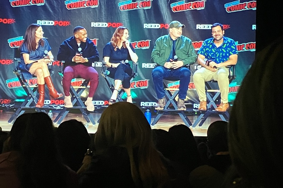 From l to r: The cast of the Doom Patrol Michelle Diaz, Jovian Wade, April Bowlby, and Brendan Fraser dish on the next season of the HBO Max series.