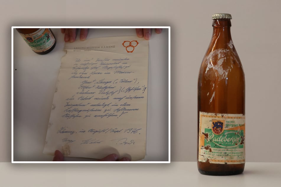 50 Jahre alte Bierflasche bei Bauarbeiten gefunden: Dann entdecken Arbeiter Zettel darin