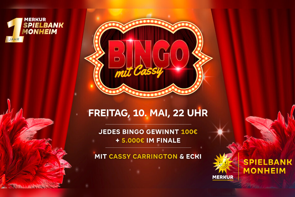 Am Freitag (10.5.) findet Bingo mit Cassy in Monheim statt.