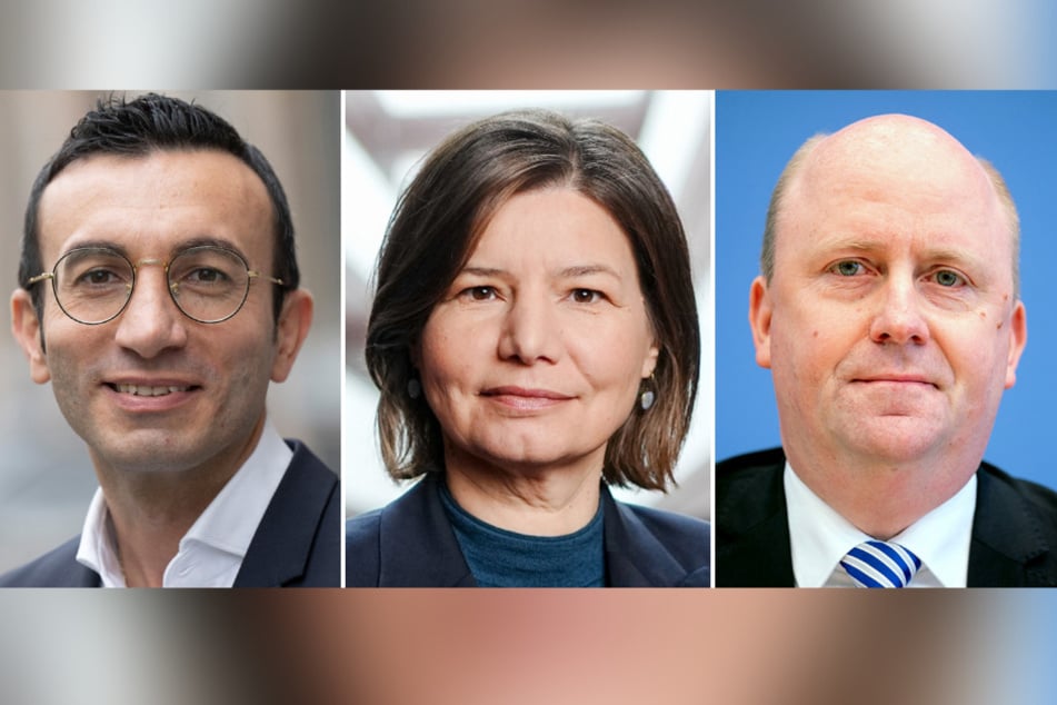 Als klare Favoriten gelten (v.l.n.r.): Mike Josef (39, SPD), Manuela Rottmann (50, Grüne), Uwe Becker (53, CDU).