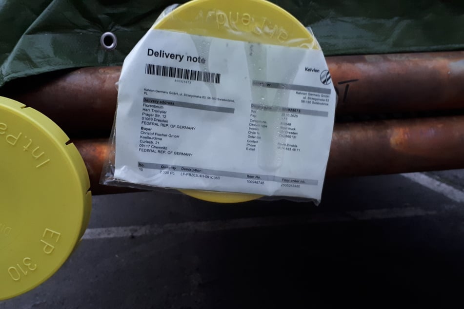 Der Lieferschein gibt nähere Details zum Käufer preis.