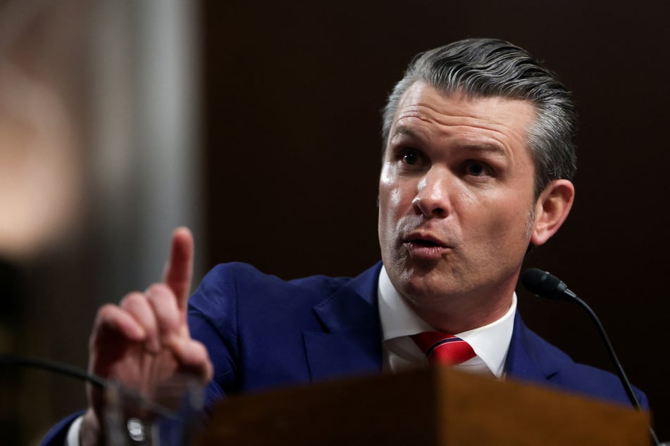 Pete Hegseth testifies before a Senate Committee on Armed Services confirmation hearing on Capitol Hill in Washington DC on January 14, 2025.