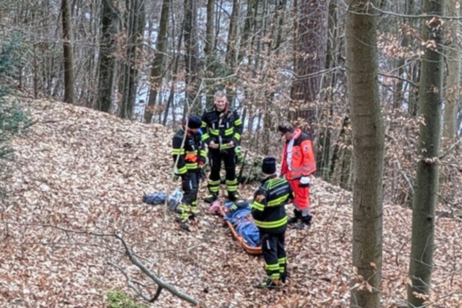 Die Rettung der Frau gestaltete sich aufwendig.