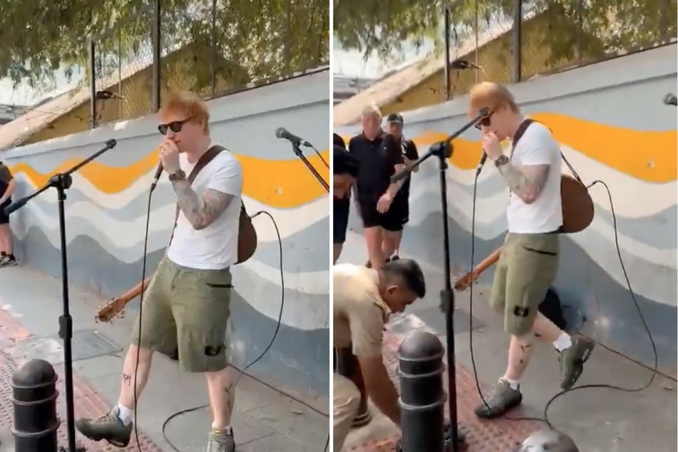 Während eines Straßenkonzerts in der Stadt Bengaluru wurde Ed Sheeran (33) der Mikrofon-Stecker gezogen.