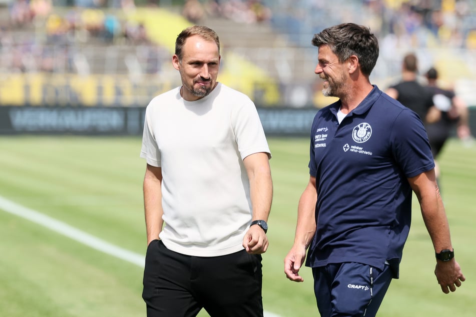 Lok-Sportchef Toni Wachsmuth (39) mit Trainer Torsten Ziegner (48).