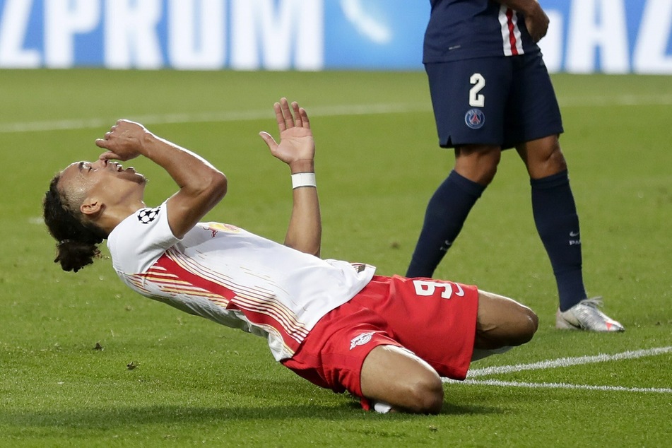 Stürmer Yussuf Poulsen ließ die beste RB-Gelegenheit in der ersten Halbzeit liegen.