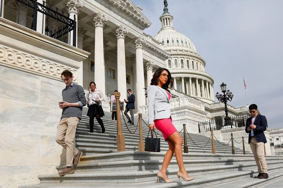 Lauren Boebert leaving the US Capitol Building during a vote on legislation pertaining to TikTok in Washington DC, on March 13, 2024.