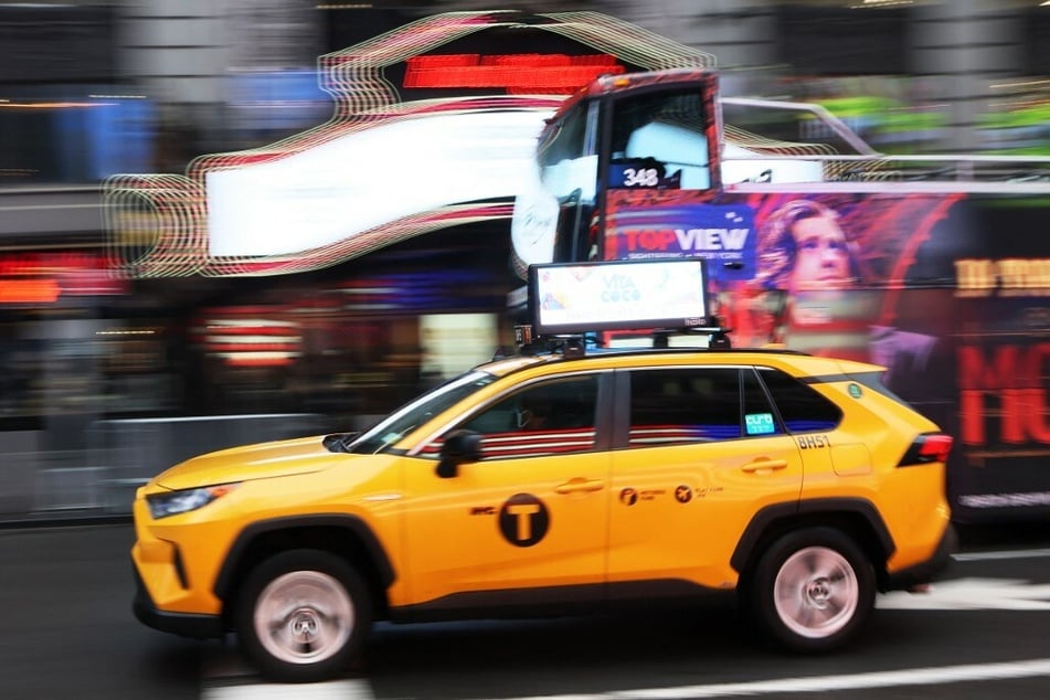 A yellow taxi driver in an SUV ran over a cyclist and pinned two pedestrians against a building in Midtown Manhattan on Monday afternoon (file photo).