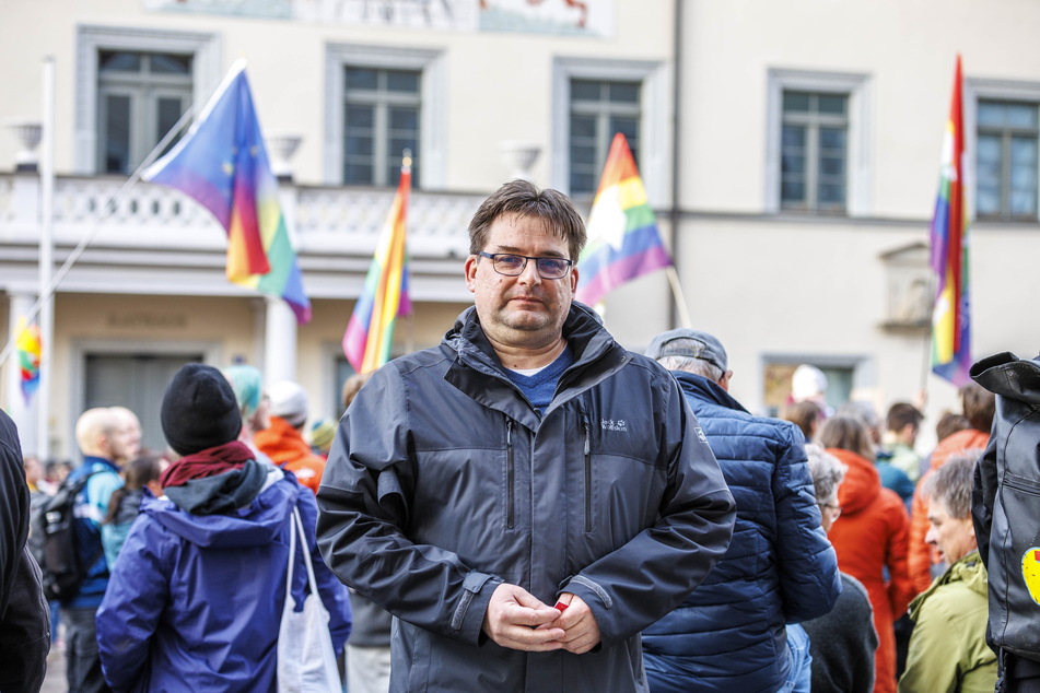 Auch Stadtrat Ralf Wätzig (50, SPD) kam zur Demo.