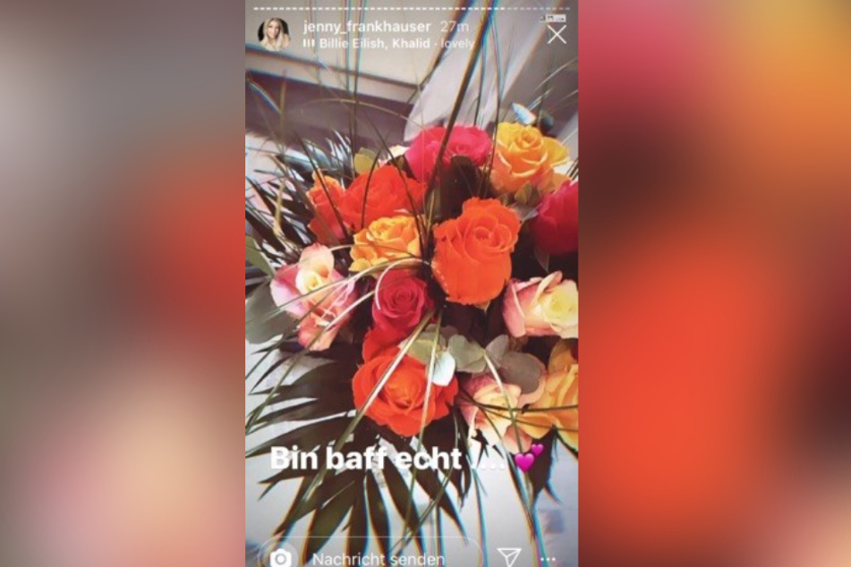 Diese Blumen bekam Jenny Frankhauser geschenkt.