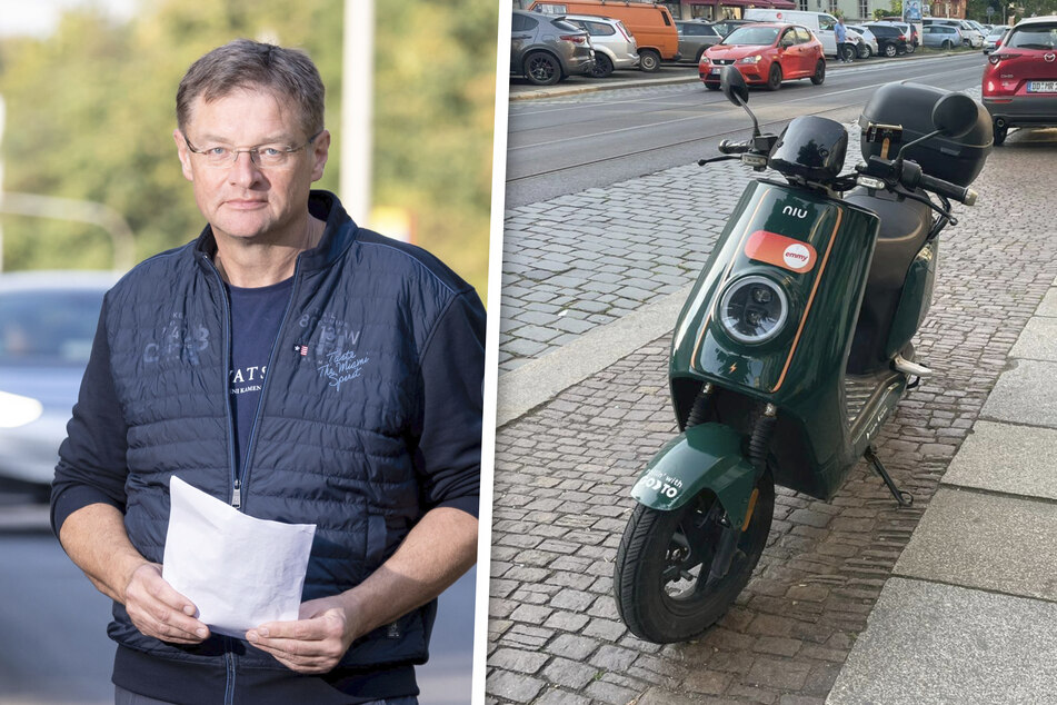 Dresden: Parkplätze belegt: Aufregung um Dresdens neue Elektro-Mopeds