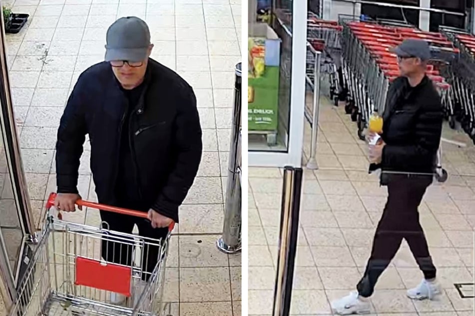 Mit diesen Fotos sucht die Polizei nach dem Tatverdächtigen.