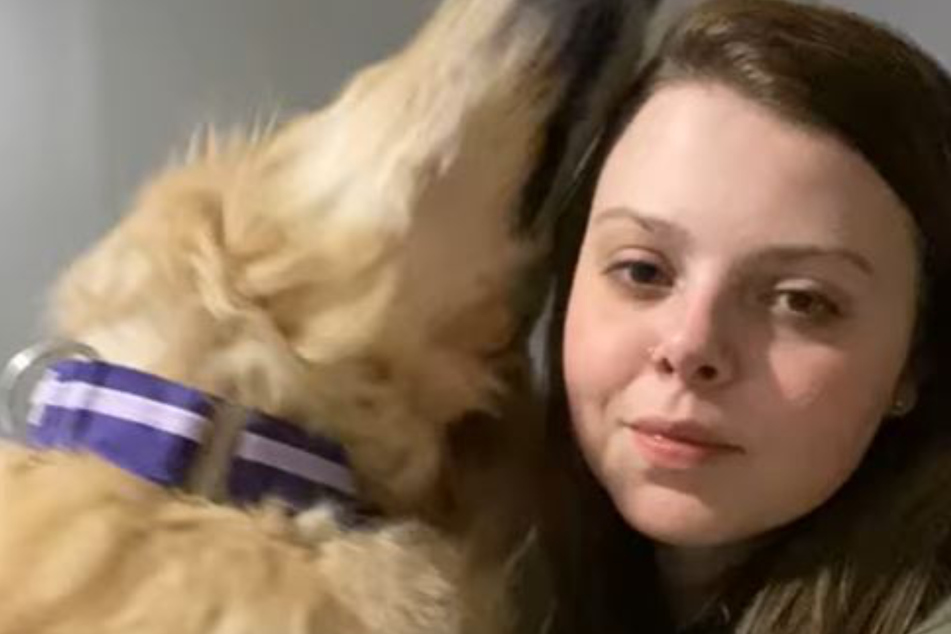 Kaitlyn Kolinsky is overjoyed to have her dog Sandy back.