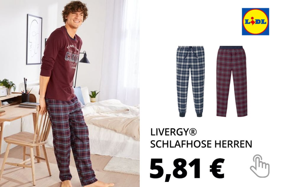 LIVERGY® Schlafhose Herren, aus reiner Baumwolle