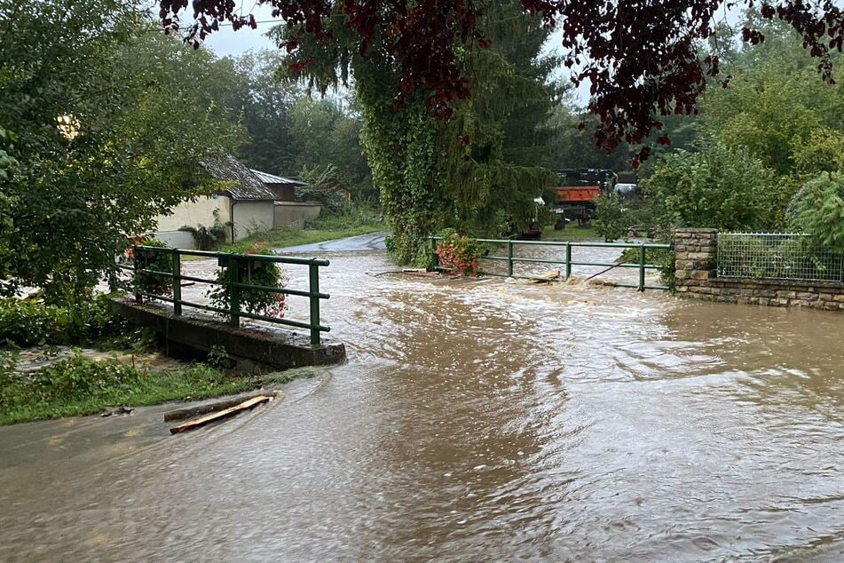 Zahlreiche Bäche treten in Österreich bei anhaltenden Niederschlägen über die Ufer.