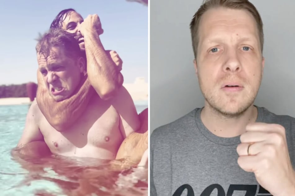 Oliver Pocher mit Pool-"Prügelei": Fans lästern über seine "sexuelle Schwungmasse"