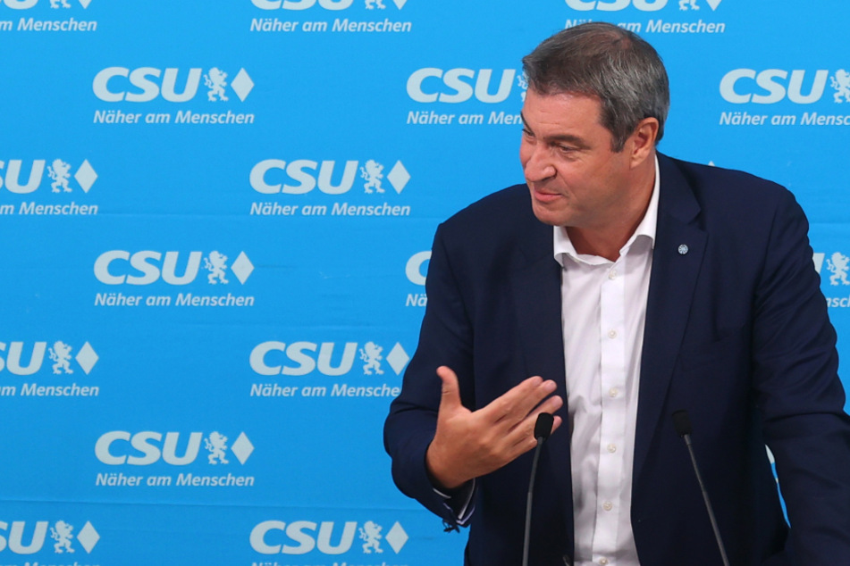 Markus Söder (54), CSU-Vorsitzender, spricht beim Bezirksparteitag der CSU Oberbayern.