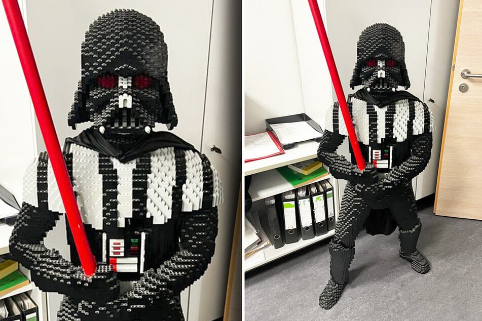 Ein Darth Vader aus Legosteinen wurde geklaut und dann im Netz angeboten. Die Polizisten ließen sich dieses Angebot nicht entgehen.