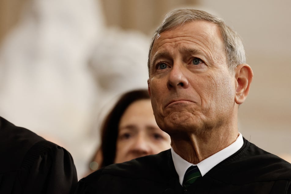 US Supreme Court Chief Justice John Roberts attends inauguration ceremonies for Donald Trump in the Rotunda of the US Capitol on January 20, 2025 in Washington, DC.