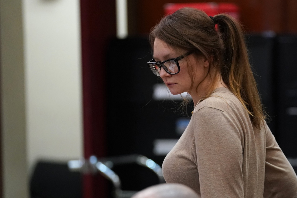 Anna Sorokin better known as Anna Delvey, at her trial in New York on April 11, 2019.