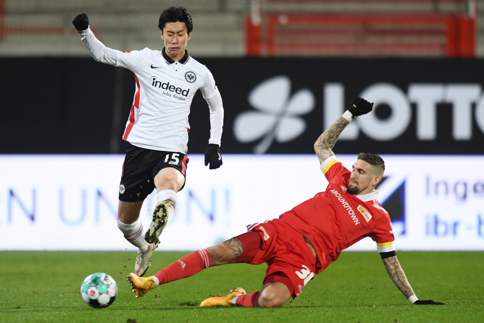 Daichi Kamada (24, l.) absolvierte bislang 86 Partien für Eintracht Frankfurt und kam dabei auf 15 Tore und 24 Vorlagen.