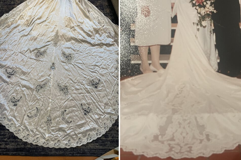 Im Karton befand sich ein Kleid, was ihrem Gewand zwar ähnlich sah, aber dennoch nicht dasselbe war.