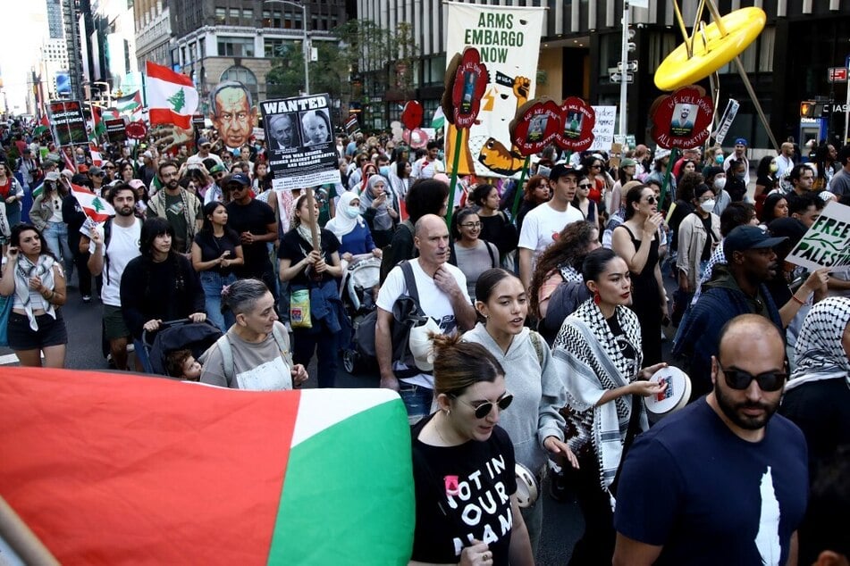 New Yorkers flood the streets for Palestine and Lebanon on October 7, 2024, as Israel's genocide in Gaza reached the one-year mark.