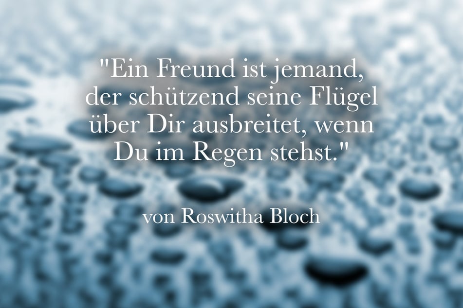 Dieser schöne Regenspruch stammt von Roswitha Bloch.