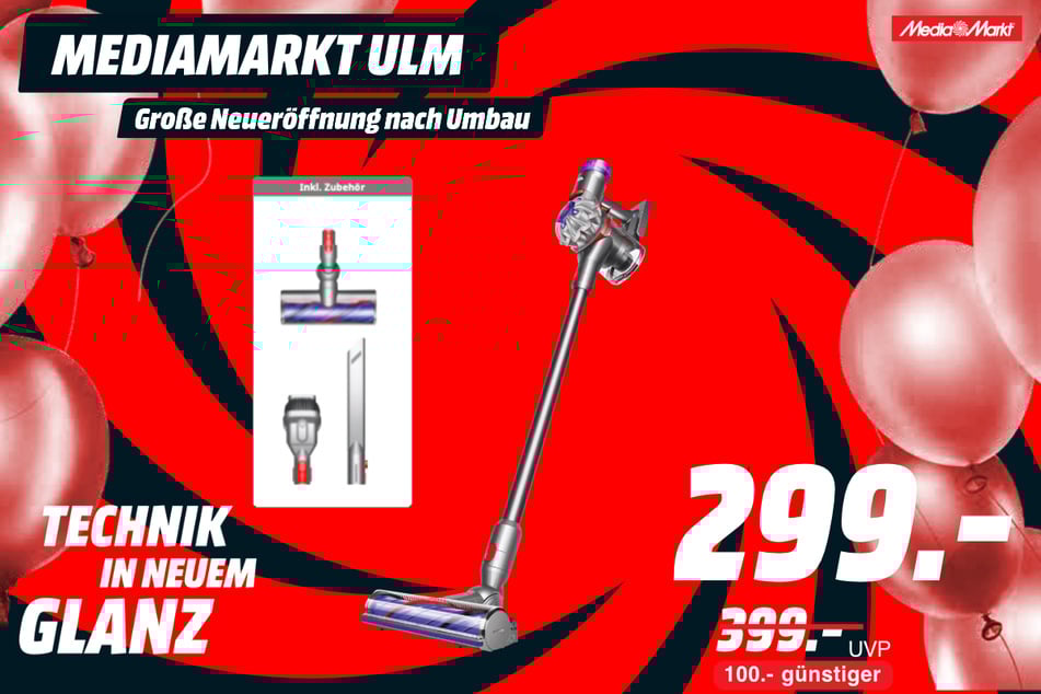 Dyson-Akkusauger für 299 statt 399 Euro.
