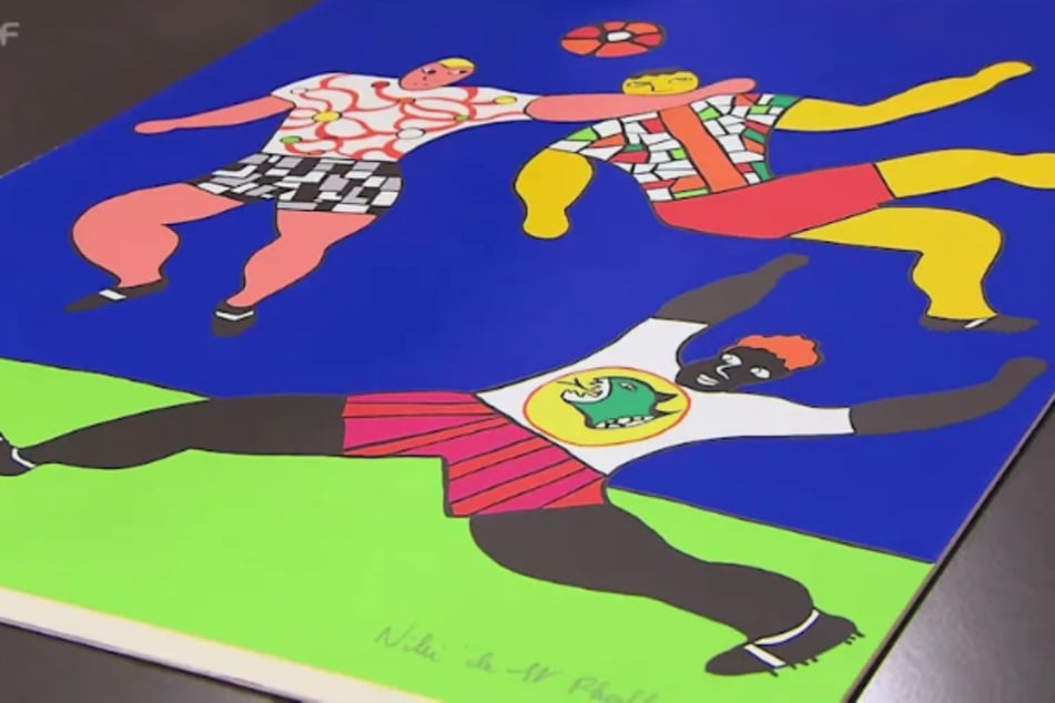 Bei dem Objekt handelt es sich um das limitierte Blatt einer Farbserigrafie zur Fußball-EM 1992 in Schweden.