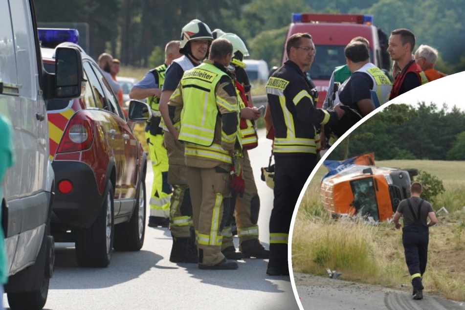Unfall A4: Crash auf A4: Sattelschlepper rast in Baustellenfahrzeug - Arbeiter schwer verletzt