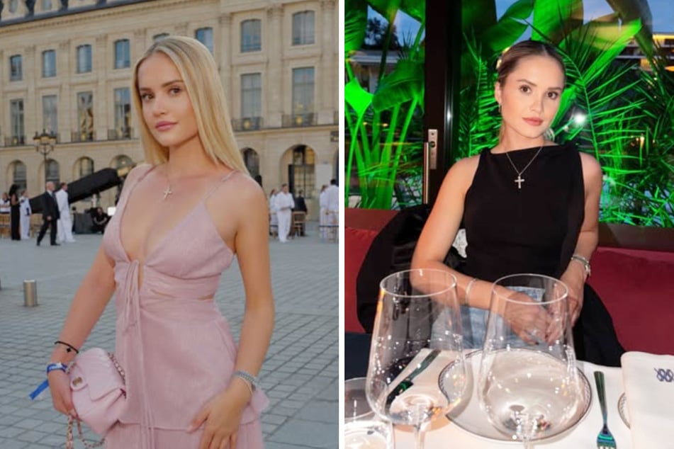 Das Ergebnis ihrer ersten Beauty-OP ist deutlich zu erkennen: Auf dem rechten Bild ist die Nase wesentlich schmaler.