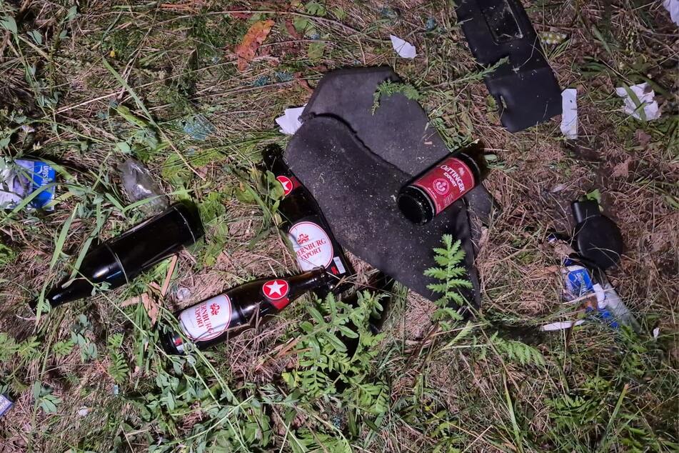Im Auto fanden sich Bierflaschen.